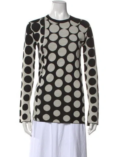 Pre-owned Stella Mccartney Virgin Wool Polka Dot Print Sweater In Black