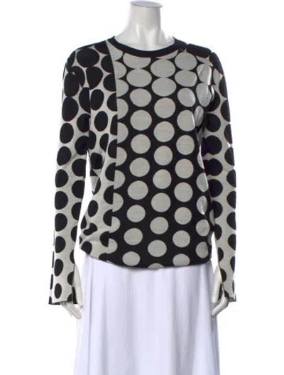 Pre-owned Stella Mccartney Virgin Wool Polka Dot Print Sweater In Black