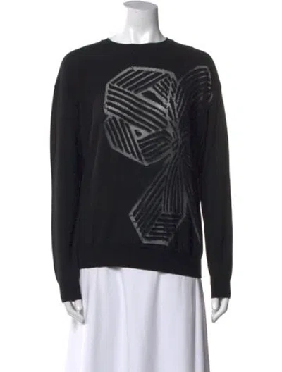 Pre-owned Stella Mccartney Virgin Wool Printed Sweater In Blue