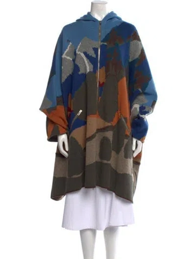 Pre-owned Stella Mccartney Virgin Wool Printed Sweater In Blue
