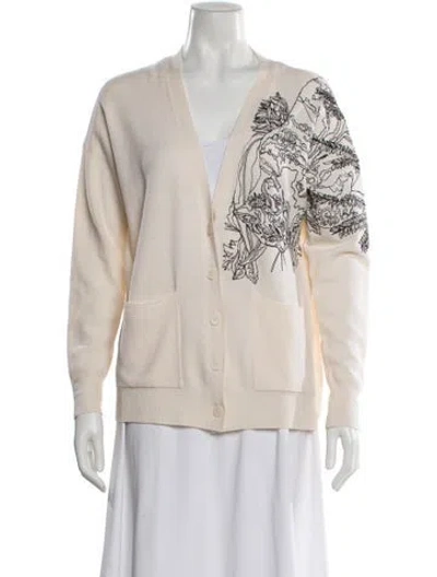 Pre-owned Stella Mccartney Virgin Wool Printed Sweater In Neutral