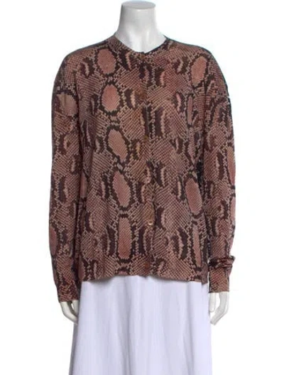 Pre-owned Stella Mccartney Virgin Wool Printed Sweater In Pink