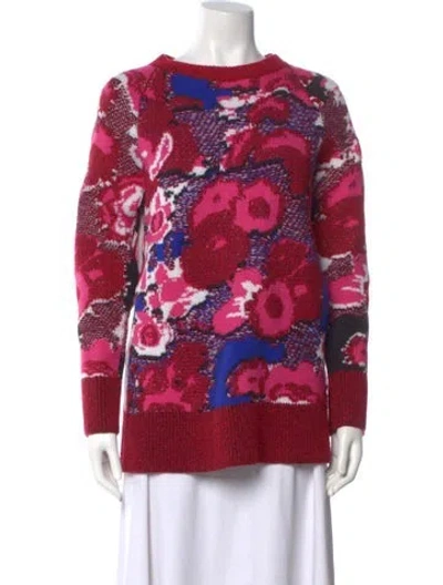 Pre-owned Stella Mccartney Virgin Wool Printed Sweater In Red