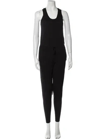 Pre-owned Stella Mccartney Virgin Wool Scoop Neck Jumpsuit In Black