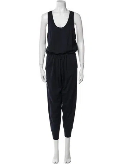 Pre-owned Stella Mccartney Virgin Wool Scoop Neck Jumpsuit In Blue