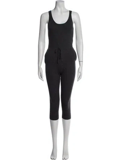 Pre-owned Stella Mccartney Virgin Wool Scoop Neck Jumpsuit In Gray