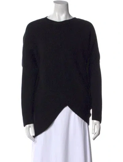 Pre-owned Stella Mccartney Virgin Wool Scoop Neck Sweater In Black