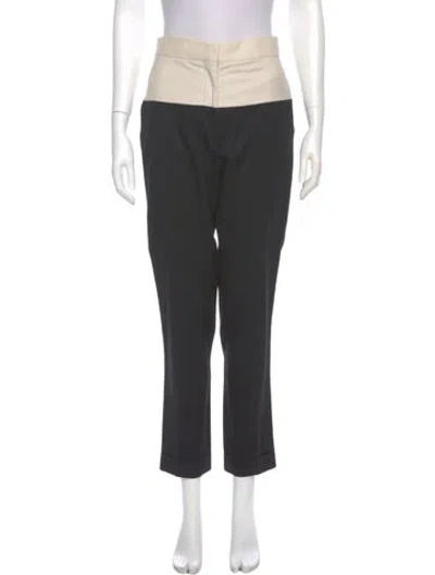 Pre-owned Stella Mccartney Virgin Wool Skinny Leg Pants In Gray