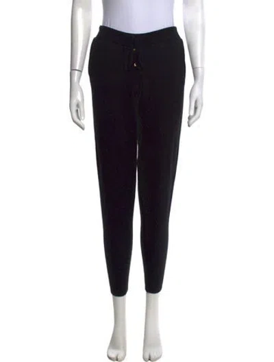 Pre-owned Stella Mccartney Virgin Wool Straight Leg Pants In Black
