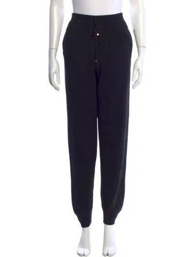 Pre-owned Stella Mccartney Virgin Wool Straight Leg Pants In Blue