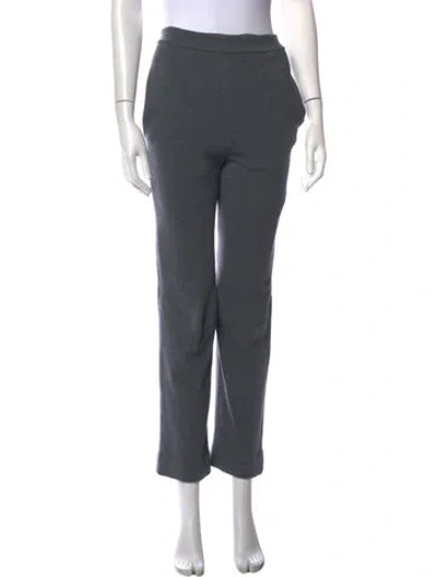 Pre-owned Stella Mccartney Virgin Wool Straight Leg Pants In Grey