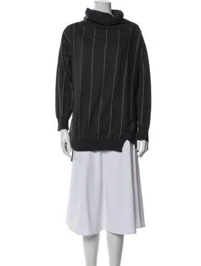 Pre-owned Stella Mccartney Virgin Wool Striped Sweater In Gray