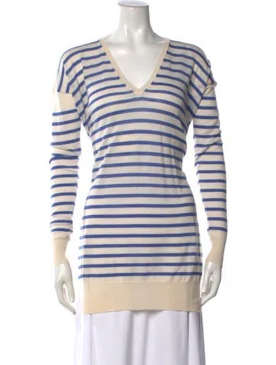 Pre-owned Stella Mccartney Virgin Wool Striped Sweater In Neutral
