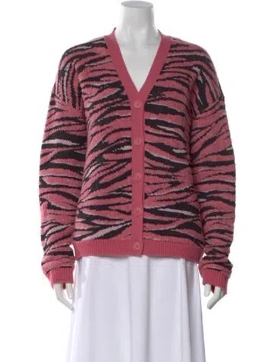Pre-owned Stella Mccartney Virgin Wool Striped Sweater In Pink