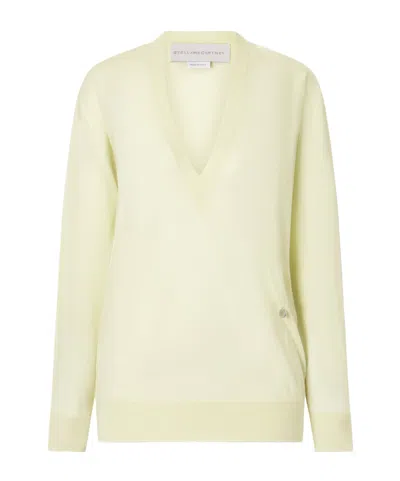 Stella Mccartney Virgin Wool Sweater In Yellow