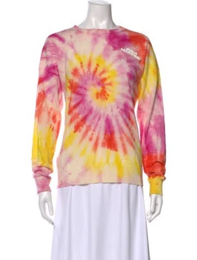 Pre-owned Stella Mccartney Virgin Wool Tie-dye Print Sweatshirt In Pink