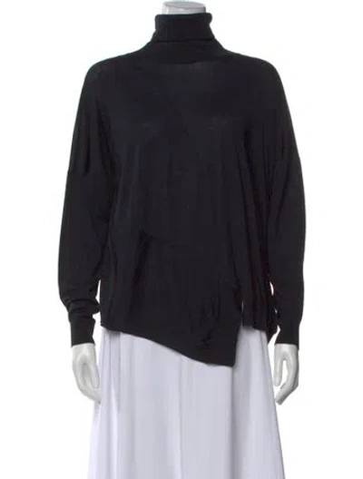 Pre-owned Stella Mccartney Virgin Wool Turtleneck Sweater In Black
