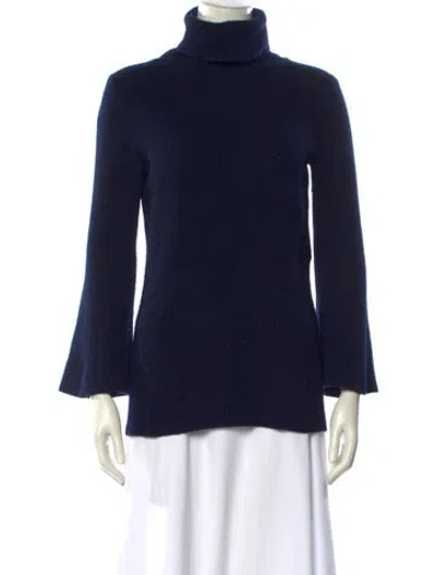 Pre-owned Stella Mccartney Virgin Wool Turtleneck Sweater In Blue