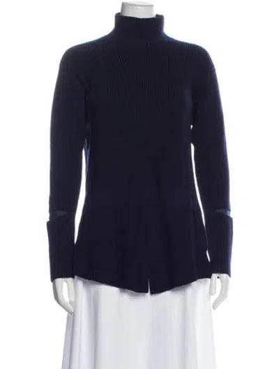 Pre-owned Stella Mccartney Virgin Wool Turtleneck Sweater In Blue