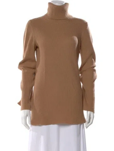 Pre-owned Stella Mccartney Virgin Wool Turtleneck Sweater In Brown