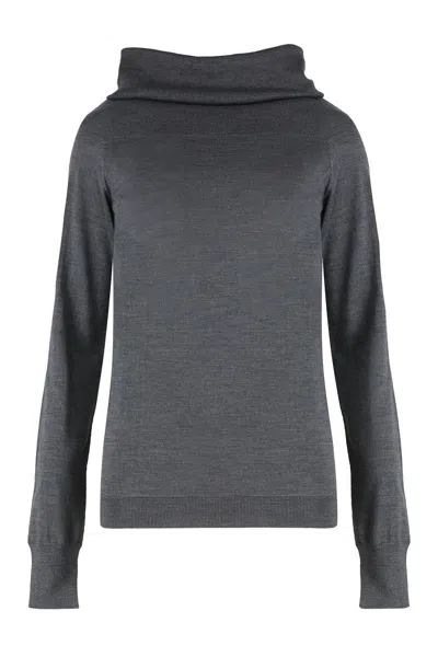 Stella Mccartney Virgin Wool Turtleneck Sweater In Gray