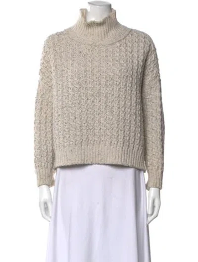 Pre-owned Stella Mccartney Virgin Wool Turtleneck Sweater In Neutral