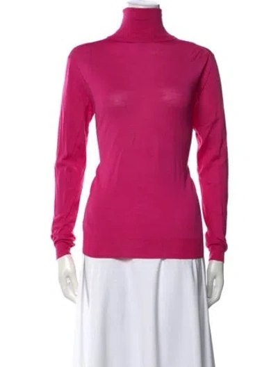 Pre-owned Stella Mccartney Virgin Wool Turtleneck Sweater In Pink