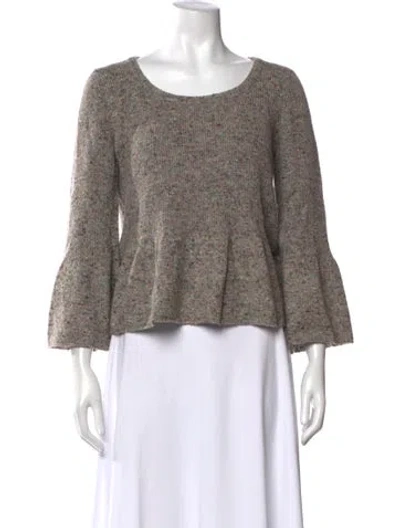 Pre-owned Stella Mccartney Virgin Wool Tweed Pattern Sweater In Gray