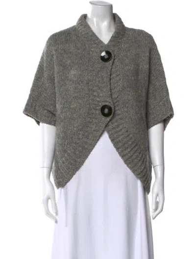 Pre-owned Stella Mccartney Virgin Wool V-neck Sweater In Gray