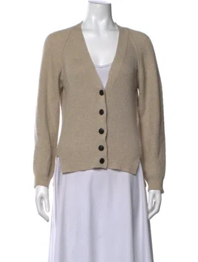 Pre-owned Stella Mccartney Virgin Wool V-neck Sweater In Neutral