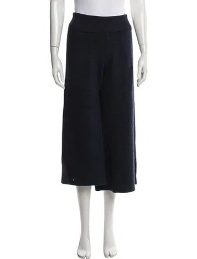 Pre-owned Stella Mccartney Virgin Wool Wide Leg Pants In Blue