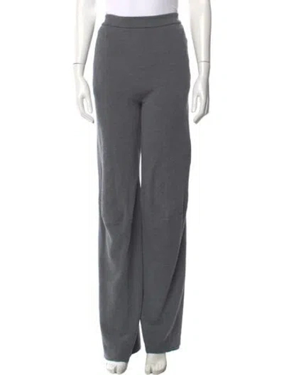 Pre-owned Stella Mccartney Virgin Wool Wide Leg Pants In Gray