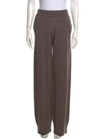 Pre-owned Stella Mccartney Virgin Wool Wide Leg Pants In Gray