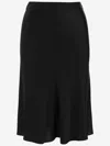 Stella Mccartney Viscose Blend Skirt In Nero