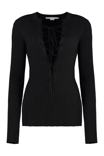Stella Mccartney Viscose-blend Sweater In Black