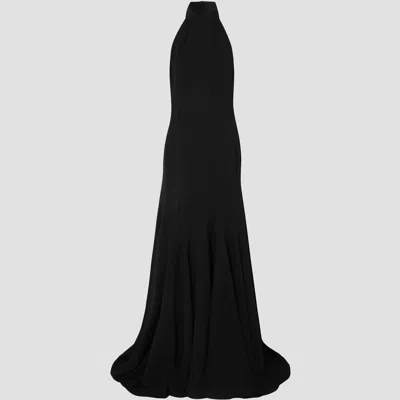 Pre-owned Stella Mccartney Viscose Gown 44 In Black