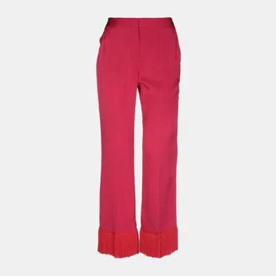 Pre-owned Stella Mccartney Viscose Pants It 34 In Red