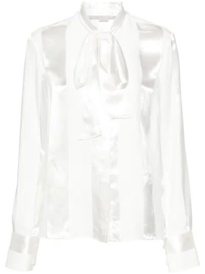 Stella Mccartney Pussy-bow Collar Shirt In White