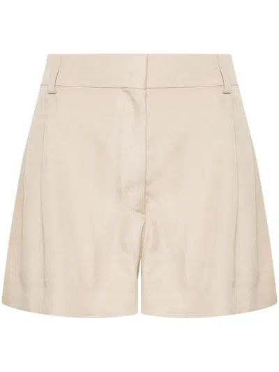 Stella Mccartney Tailored Short Shorts In Neutrals