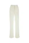 Stella Mccartney Wide-leg Viscose Pants For Women In Cream