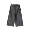 Stella Mccartney Cropped Leather Effect Pants In Black