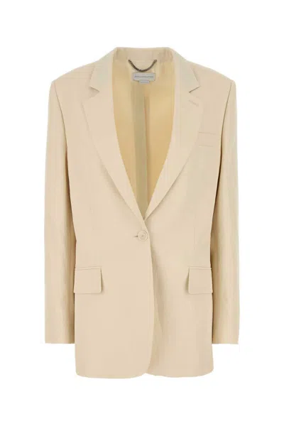 Stella Mccartney Viscose-linen Blazer With Soft Tailoring In White