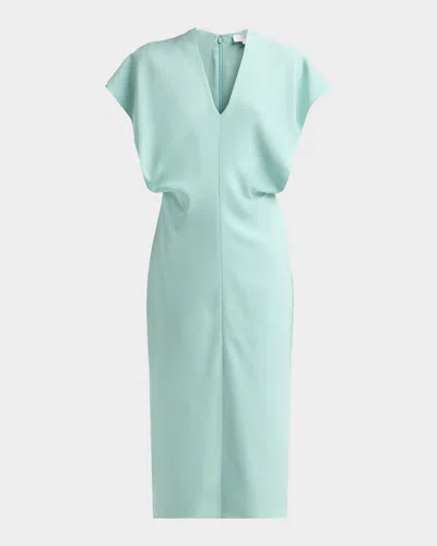 STELLA MCCARTNEY V-NECK BLOUSON MIDI DRESS