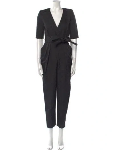 Pre-owned Stella Mccartney V-neck Jumpsuit In Black