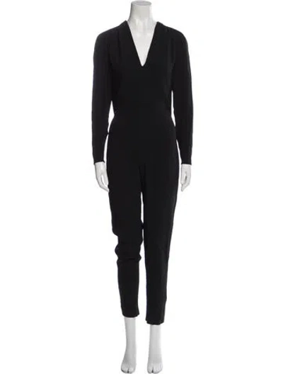 Pre-owned Stella Mccartney V-neck Jumpsuit In Black