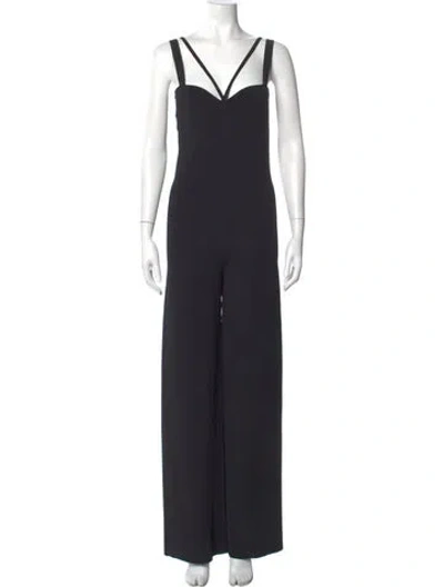 Pre-owned Stella Mccartney V-neck Jumpsuit In Black