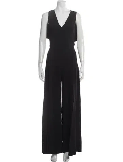Pre-owned Stella Mccartney V-neck Jumpsuit In Black