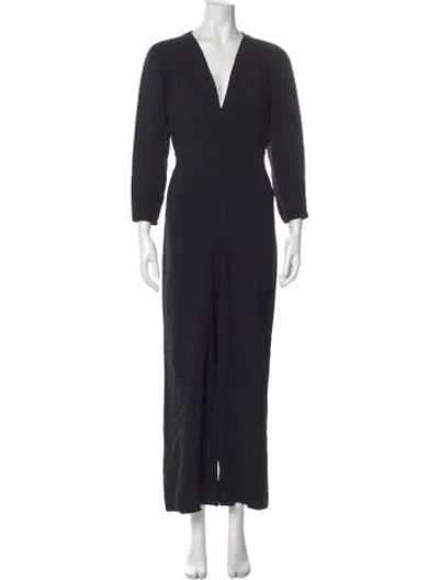 Pre-owned Stella Mccartney V-neck Jumpsuit In Blue