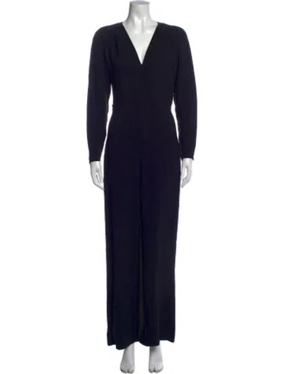 Pre-owned Stella Mccartney V-neck Jumpsuit In Blue