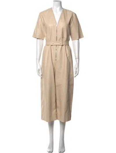 Pre-owned Stella Mccartney V-neck Jumpsuit In Neutral